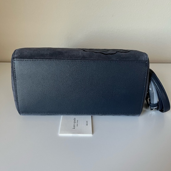 ♠️Kate Spade Phoebe Suede Embroidered Medium Top Handle Bag - Picture 4 of 11